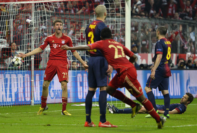 Barca thua toàn diện khi gặp Bayern ở mùa 2012/13