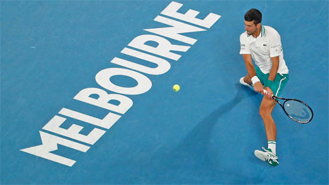 Qua sáu trận ở Australian Open 2021, Djokovic cán mốc 100 cú giao bóng ăn điểm trực tiếp (ace)
