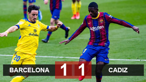Barca 1-1 Cadiz: Barca đánh rơi 2 điểm phút cuối Barca 1-1 Cadiz: Barca đánh rơi 2 điểm phút cuối