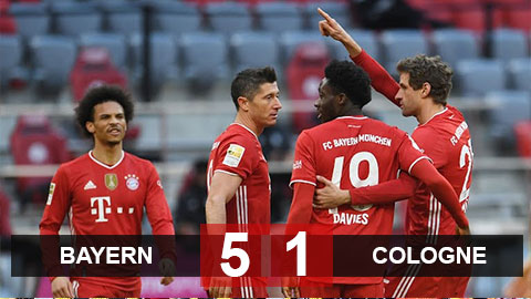 Bayern 5-1 Colognne: Hùm xám cắt mạch không thắng ở Bundesliga trong sinh nhật đáng nhớ Bayern 5-1 Colognne: Hùm xám cắt mạch không thắng ở Bundesliga trong sinh nhật đáng nhớ