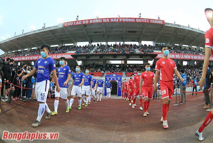 Trận đấu giữa Hải Phòng và Hà Nội FC là 1 trong 5 trận đá bù thuộc vòng 3 V.League 2021 
