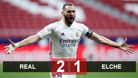 Real 2-1 Elche: Real chiếm ngôi nhì bảng của Barca Real 2-1 Elche: Real chiếm ngôi nhì bảng của Barca