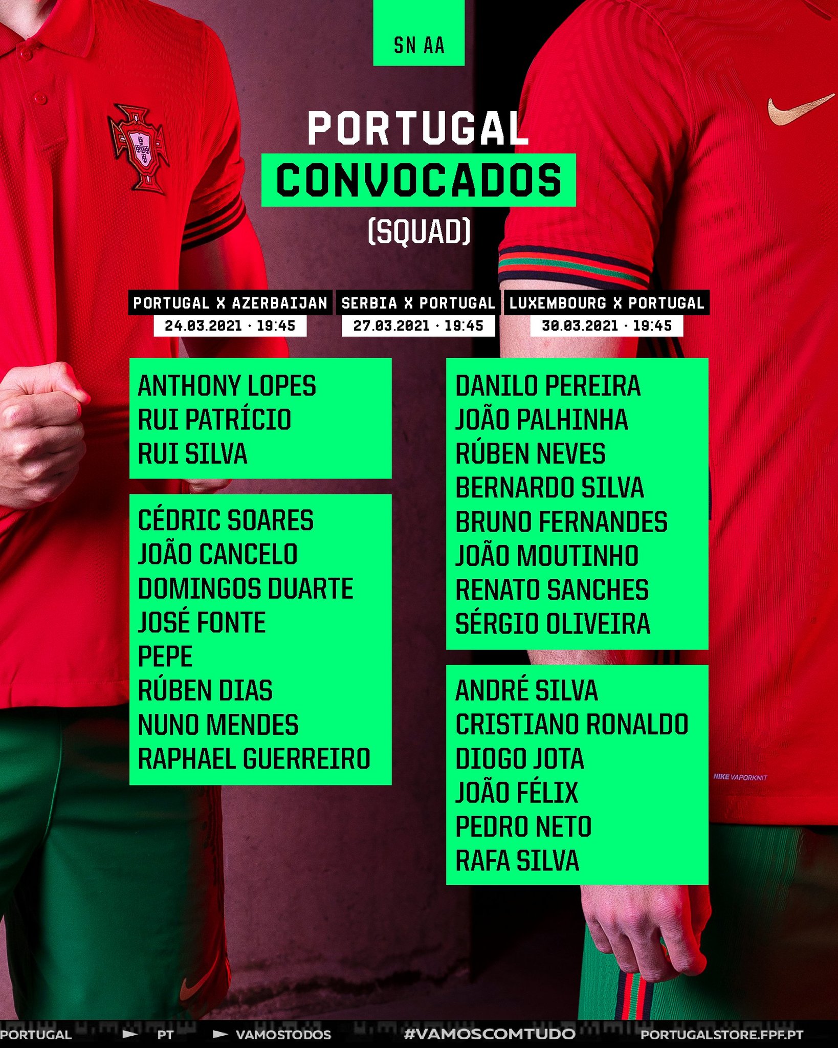 Danh sách triệu tập của ĐT Bồ Đào Nha