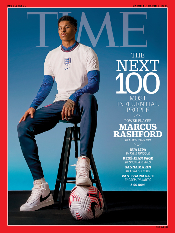 Rashford là cầu thủ Man United hiếm hoi xuất hiện trên bìa tạp chí Time