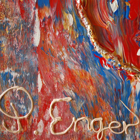 Chữ ký P.Enger trên một bức tranh của Enger