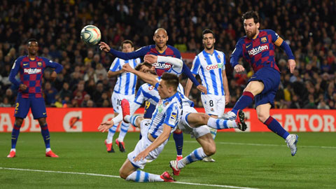 Messi (bìa phải) sẽ cùng đồng đội phô diễn sức mạnh tại sân Reale