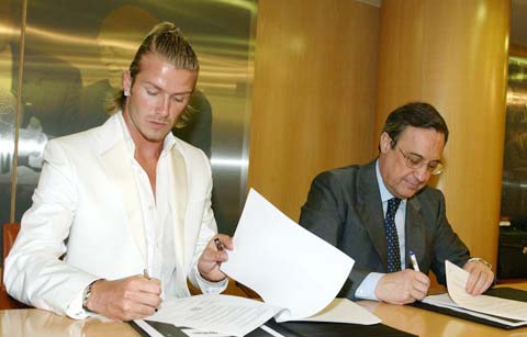 Beckham là tân binh duy nhất của Real trong Hè 2003