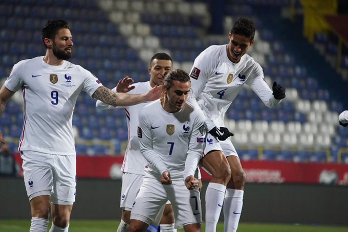 Griezmann ghi bàn duy nhất trận đấu Bosnia vs Pháp