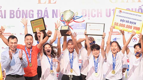 Giải bóng đá nữ U19 Quốc gia 2021 khép lại thành công