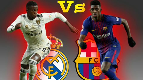 Vinicius (trái) và Dembele bỗng dưng đóng vai trò quan trọng trong trận Kinh điển