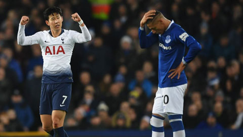 Lực lượng sứt mẻ sẽ buộc Everton (áo sẫm) phải nhường 3 điểm cho Tottenham