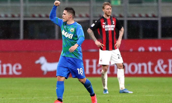Raspadori tỏa sáng với 1 cú đúp ở trận Milan vs Sassuolo
