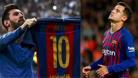 Barca sẽ tìm cách giữ chân Messi (trái) và bán những cầu thủ không thể hiện được khả năng như Coutinho