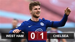 West Ham 0-1 Chelsea: Werner ghi bàn duy nhất, Chelsea cắt đuôi West Ham trong cuộc đua top 4