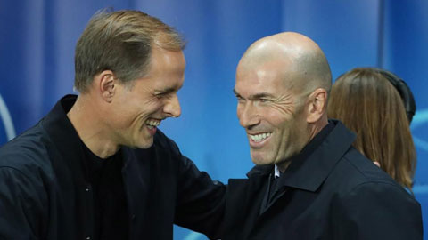 Là đối thủ lớn của nhau, nhưng Zinedine Zidane (phải) và Thomas Tuchel luôn tôn trọng người đồng nghiệp