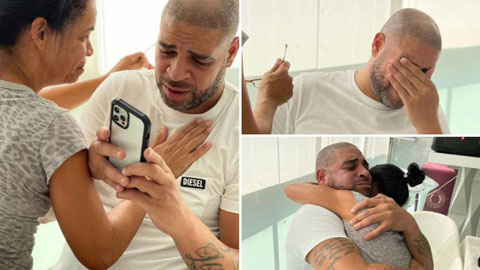 Adriano mừng đến rơi nước mắt khi được vinh danh