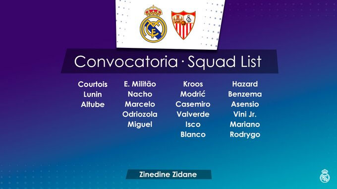 Ramos không có tên trong danh sách cầu thủ Real được đăng ký cho trận đấu với Sevilla