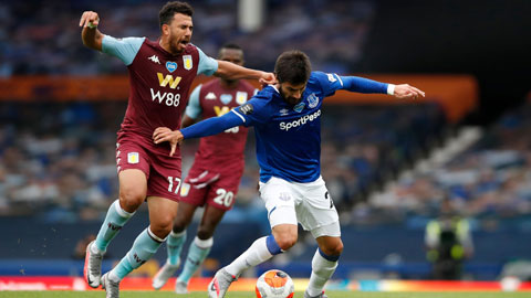 Everton (xanh) sẽ có 3 điểm trọn vẹn trước một chủ nhà Aston Villa đã hết động lực thi đấu