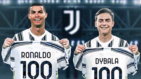 Ronaldo ghi bàn thứ 100 cho Juventus, lập kỷ lục khó bị phá