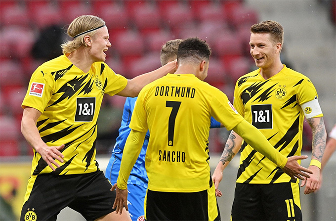 Sancho, Haaland, Reus cùng tỏa sáng mang về chiến thắng cho Dortmund