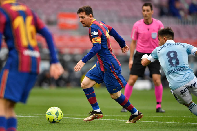 Messi thực hiện 14 lần qua người thành công (tỷ lệ 100%) ở trận đấu với Celta