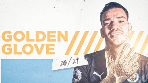 Ederson giành giải Găng tay Vàng Ngoại hạng Anh 2020/21