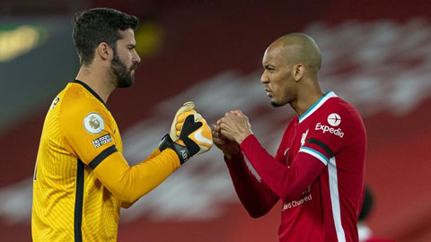 Thủ môn Alisson và tiền vệ Fabinho (phải) là hai trong số những cầu thủ mà Liverpool muốn gia hạn hợp đồng trung vệ này