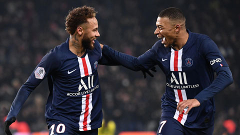 Mbappe (phải) và đồng đội sẽ khép lại Ligue 1 mùa này bằng cơn “mưa gôn” dội vào lưới Brest
