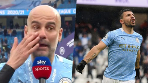 Pep khóc nức nở chia tay công thần Aguero