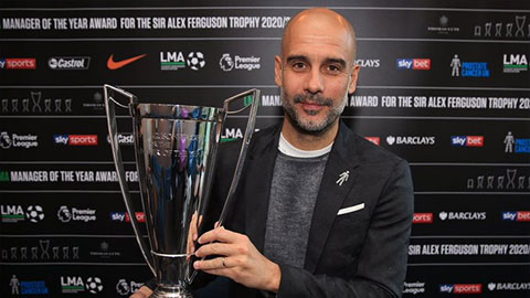 Pep Guardiola giành giải HLV hay nhất nước Anh 2020/21