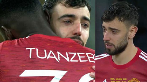 Bruno Fernandes khóc như Suarez sau trận MU thua Villarreal