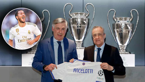 Hazard: 'Ancelotti quay lại Real là tốt cho tôi'