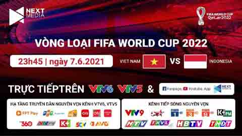 Xem miễn phí các trận đấu Vòng loại World Cup của ĐT Việt Nam