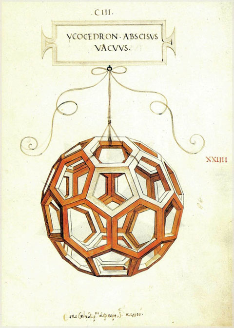 Trái bóng L’icosaedro do Leonardo da Vinci thiết kế