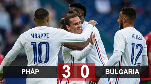 Kết quả Pháp vs Bulgaria: Giroud và Griezmann giúp Les Bleus chạy đà hoàn hảo