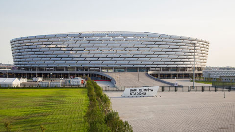 Sân Olympic ở Baku sẽ đón lượng khán giả bằng 1/2 sức chứa của sân