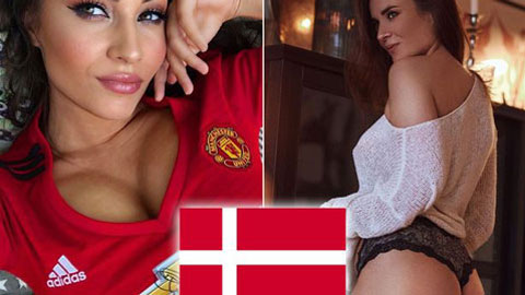 Katrina Maria: Fan nữ quyễn rũ nhất của MU cổ vũ ĐT Đan Mạch, hết lòng vì Eriksen