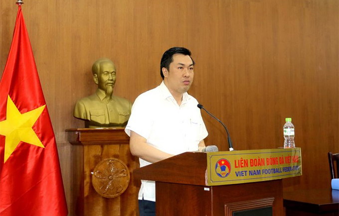 Phó Chủ tịch LĐBĐVN Cao Văn Chóng gửi lời chúc mừng các Nhà báo/Phóng viên