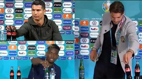 UEFA cảnh báo cầu thủ không làm theo Ronaldo hay Pogba khi họp báo