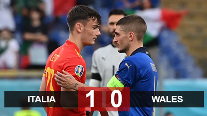 Kết quả Italia vs Wales: Azzurri dắt tay Xứ Wales vào vòng 1/8