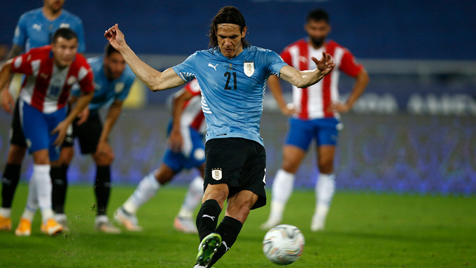 Cavani ghi bàn duy nhất trận Uruguay vs Paraguay