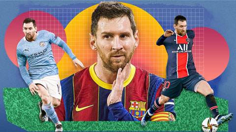 Đội hình PSG và Man City thế nào nếu chiêu mộ được Messi?