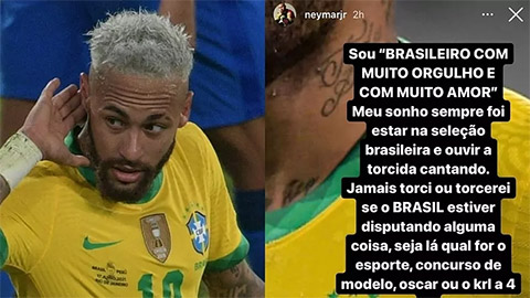 Neymar nổi điên với tinh thần dân tộc của fan Brazil