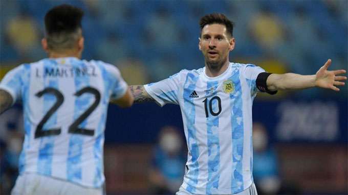 Messi đang dẫn đầu danh sách vua phá lưới Copa America 2021 với 4 pha lập công