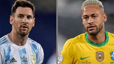 Messi chia sẻ danh hiệu cầu thủ hay nhất Copa America 2021 với Neymar