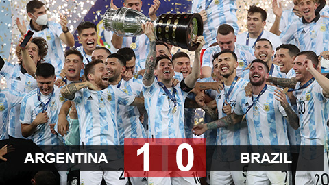 Kết quả Argentina 1-0 Brazil: Chức vô địch lịch sử của Messi Kết quả Argentina 1-0 Brazil: Chức vô địch lịch sử của Messi