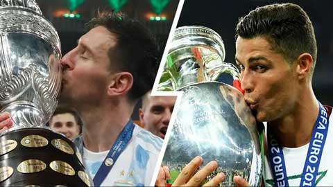 Messi vô địch Copa America cùng ngày Ronaldo vô địch EURO