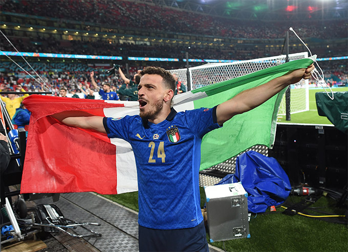 Niềm vui của các cầu thủ Italia