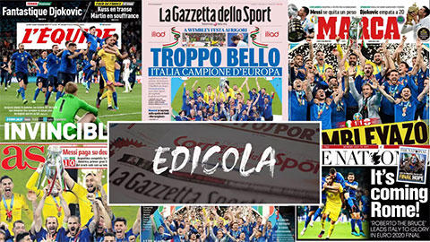 Truyền thông nói gì về chức vô địch EURO 2020 của ĐT Italia?