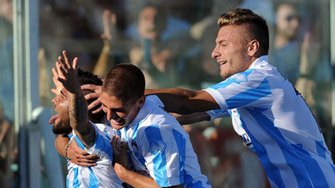 Bộ ba Insigne, Verratti và Immobile thời cùng thi đấu ở Serie B trong  màu áo Pescara
